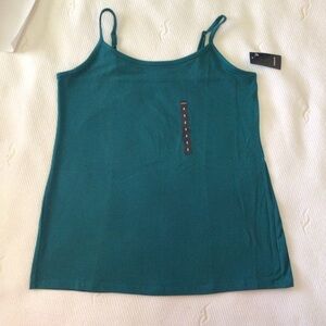 Torrid Tank Top Cami Stretch Cotton Quiet Luxury Garden Layer Teal Green Sz 2X